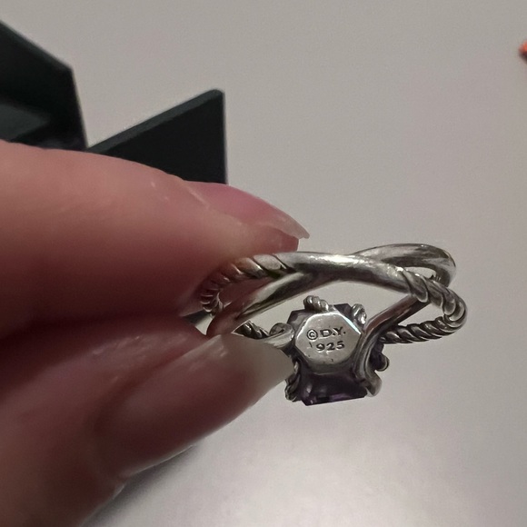 David Yurman Amethyst Cable Wrap Ring - Picture 6 of 7